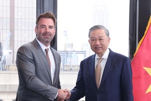 苏林总书记、国家主席会见美国科技公司和投资基金