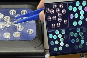 只能力量查获的非法钻石。（图：警方提供）