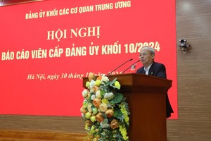 中央理论委员会原委员丁春勇在会议上发言。（图：明奎）