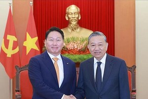 苏林总书记接见韩国SK集团董事长