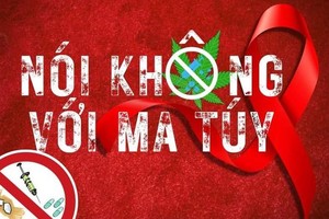 “对毒品说不”的宣传海报。（图：VGP）