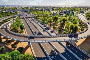 本市将回收逾230公顷土地。图为本市-木牌高速公路透视效果图。（示意图：Realtimes.vn）