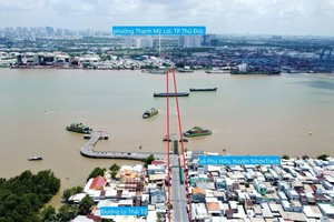 跨越同奈河连接本市与同奈省的桔莱大桥拟建地点。（图：VGP）