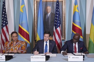 刚果（金）和卢旺达当天在美国华盛顿签署原则宣言，以推动实现刚果（金）东部和非洲大湖区和平。（图：互联网）