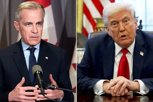 加拿大总理卡尼（左图）与美国总统特朗普。（图：互联网）