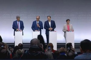 当地时间5月5日，德国联盟党（由基民盟及其姐妹党基社盟组成）与社民党举行新闻发布会，宣布正式签署联合执政协议，标志着德国新一届政府即将上台执政。（图：互联网）