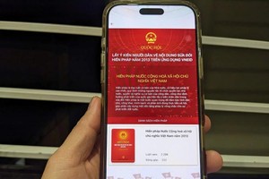 人们可通过VNeID应用程式对《宪法》修订草案发表意见。（图：武遵）