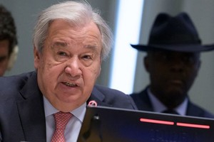 联合国秘书长古特雷斯向联合国大会介绍“联合国80周年倡议”。（图：联合国）