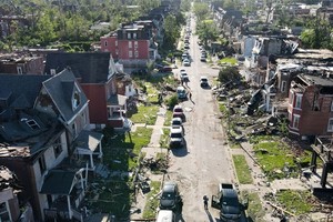 美国多个州遭受龙卷风等恶劣天气侵袭。图为密苏里州的损毁情况。（图：路透社）