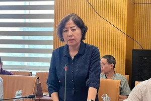 畜牧与兽医局副局长阮秋水在发布会上发言。