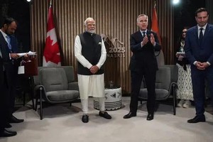 加拿大总理卡尼与印度总理莫迪会晤。（图：互联网）