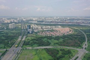 图为胡志明市守添都市区房地产一隅。（图：琼陈）