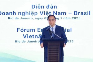 范明政总理在座谈会上发表讲话。（图：越通社）