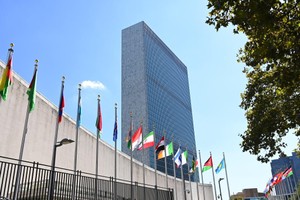 联合国总部外景。（图：新华社）