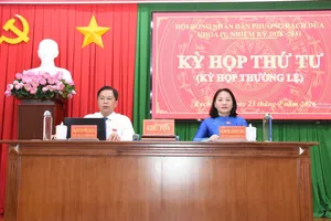 Lãnh đạo HĐND phường Rạch Dừa chủ trì hội nghị