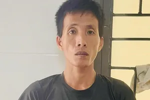 Các vết thương ở trên đầu và tay bé H.T.N.L. 