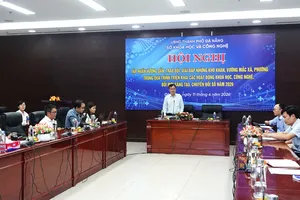 Điểm cầu trực tiếp của hội nghị tại Trung tâm hành chính TP Đà Nẵng. Ảnh: XUÂN QUỲNH