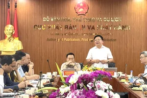 Hội nghị triển khai công tác phòng chống vi phạm bản quyền trong xuất bản. Ảnh THƯƠNG NGUYỄN