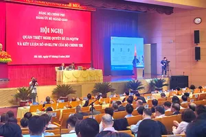 Hội nghị quán triệt và triển khai thực hiện Nghị quyết 23 của Bộ Chính trị về công tác người Việt Nam ở nước ngoài và Kết luận số 49-KL/TW của Bộ Chính trị. Ảnh: MINH DUY