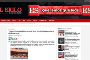 智利共产党机关报《世纪报》（El Siglo）9月3日刊登长文，详细介绍在河内巴亭广场举行的国庆庆典、阅兵和群众游行盛况。屏幕截图