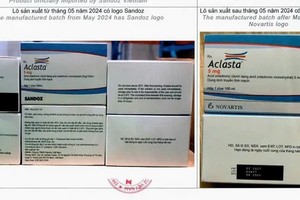 疑是假药的Aclasta产品。