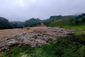 山体滑坡区域。