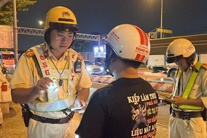 N.V.Đ接受检测时，酒精浓度为每公升呼出气体1.032毫克。