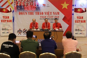越南体育代表团举行了记者会。