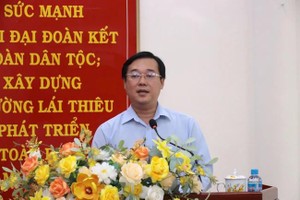 党中央委员、胡志明市市委常务副书记黎国峰发表责成任务讲话。