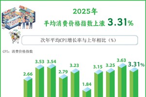 2025年平均消费价格指数上涨3.31%