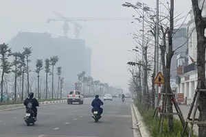 河内街道大雾弥漫。