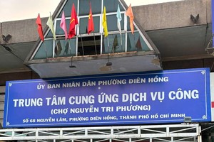 市民对阮知方街市的新招牌感到疑惑。