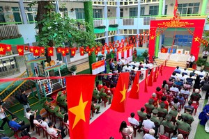  春和坊 2 号投票区（第7号幼儿园）的选举日氛围。