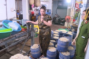 职能机关检查吴氏汝的豆芽生产单位。