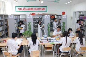 河内拥有超过1100家图书馆以及众多文化教育类公共场所。（图为：金莲高中图书馆）