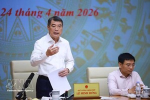 越南政府总理黎明兴发表讲话。