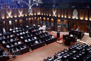 党中央总书记、国家主席苏林在斯里兰卡议会发表演讲。
