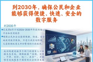 到2030年，确保公民和企业能够获得便捷、快速、安全的数字服务