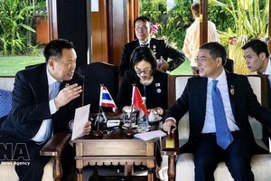 2026年5月8日下午，越南政府总理黎明兴在菲律宾宿务出席第48届东盟峰会期间会见了泰国总理阿努廷·参威拉军。