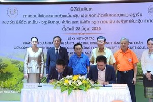 战略合作协议签字仪式。