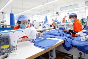 专门为日本市场提供纺织品服装的兴安省兴越制衣公司。图自越通社