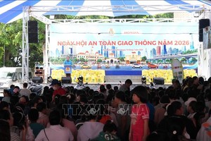 数千名工会会员、劳动者参加2026年“交通安全与工人健康照料盛会”活动。图：黄山-越通社