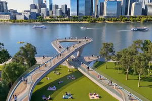 芽龙-庆会码头公园与西贡河畔公共绿地项目配景图。图：胡志明市建设厅