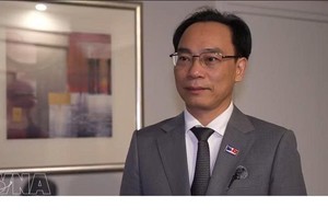 越南教育培训部部长黄明山接受越通社驻悉尼记者采访。图自越通社