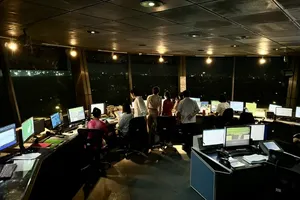新山一机场空中交通管制塔台。图：V.雄