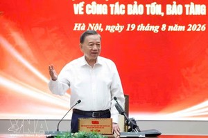 党中央总书记、国家主席苏林与文体旅游部举行工作会议。图自越通社