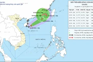 9月1日清晨5号台风中心位置。图源：国家气象水文预报中心。
