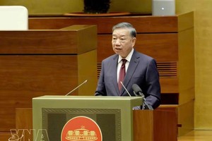 党中央总书记、国家主席苏林发表指导讲话。图自越通社