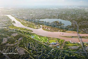 红河景观大道轴线项目效果图。图自越通社