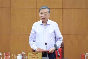 党中央总书记、国家主席、指委会主任苏林主持会议。图自越通社